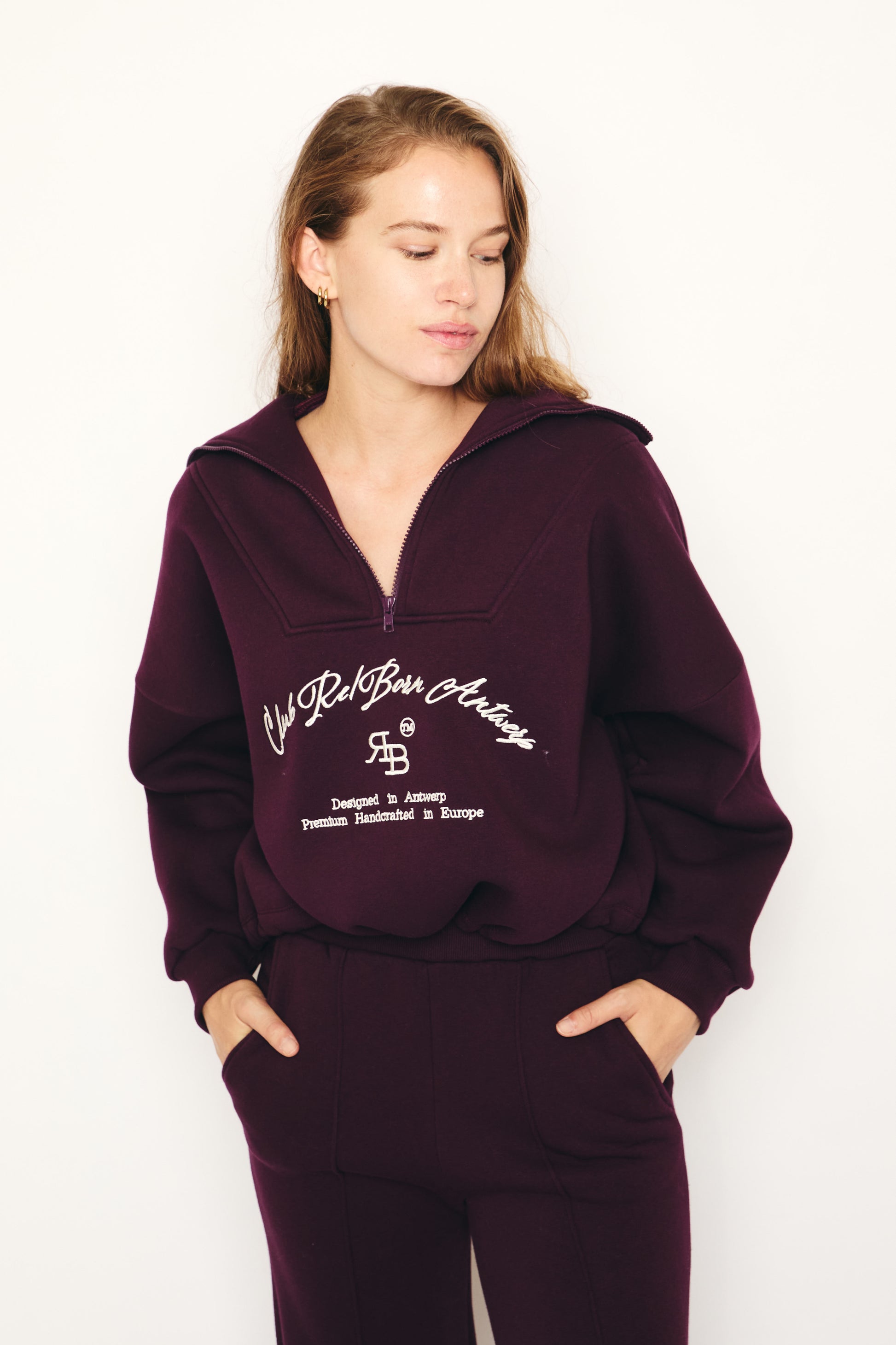 RE/BORN Antwerp Chelsea sweater Vino