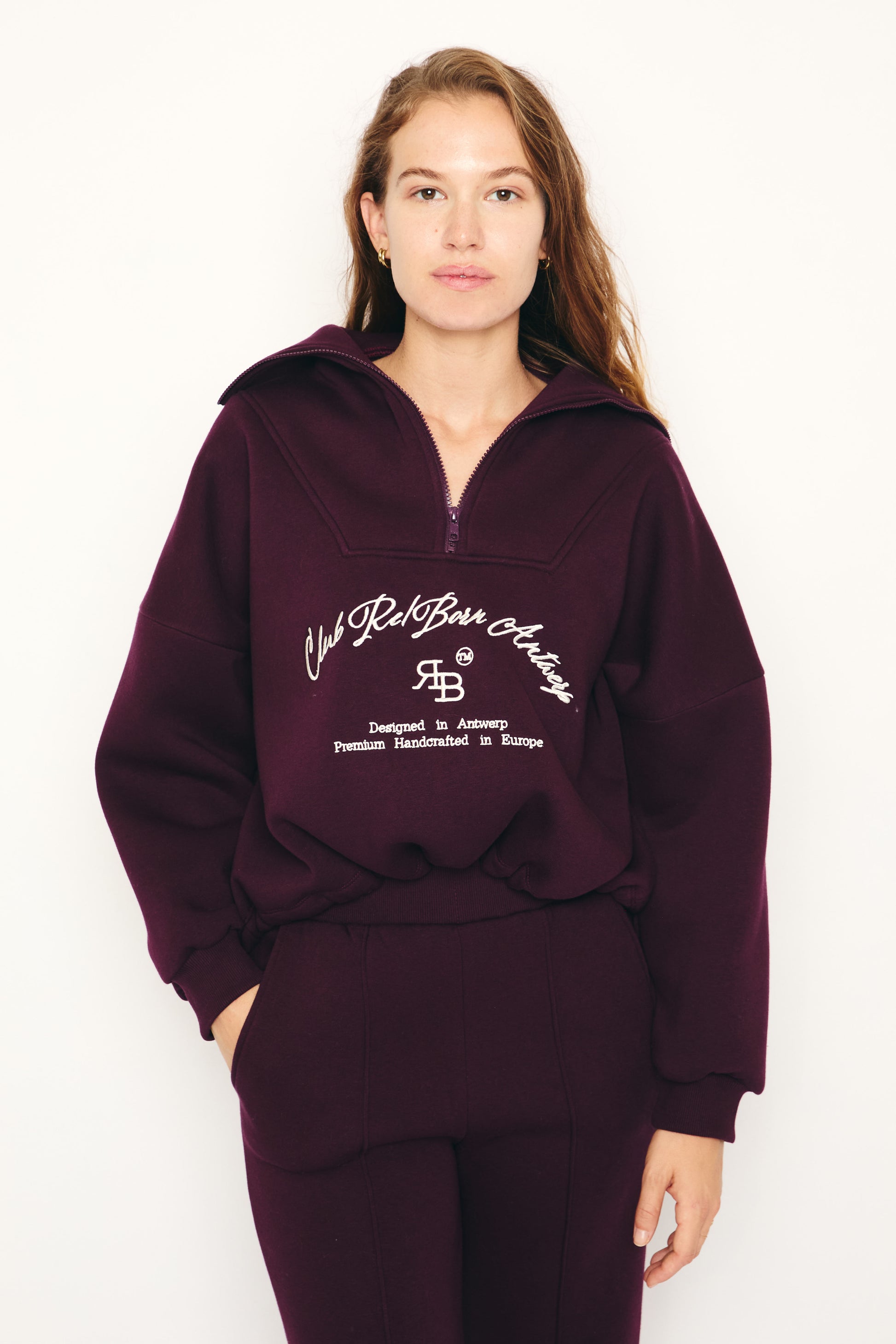 RE/BORN Antwerp Chelsea sweater Vino
