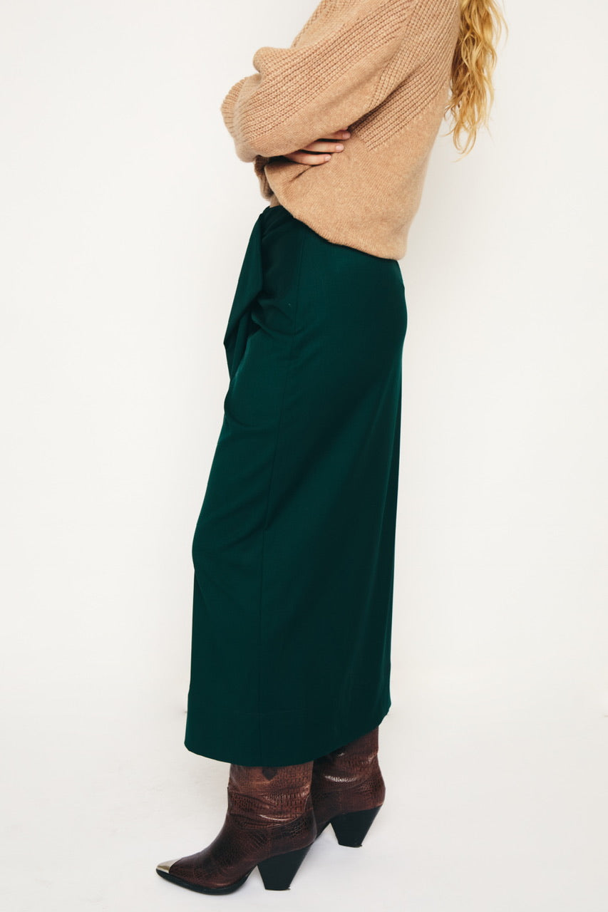RE/BORN Antwerp Claudia Viscose skirt Forest Green