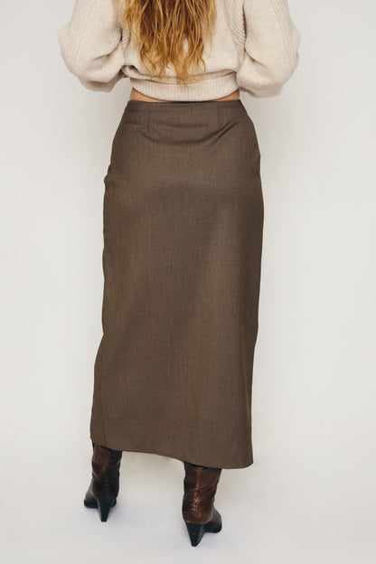 RE/BORN Antwerp Claudia Viscose skirt Taupe