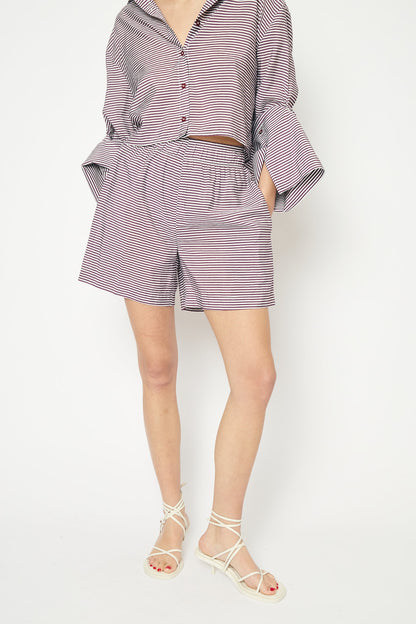 RE/BORN Antwerp Dea Cotton stripe trousers Vino