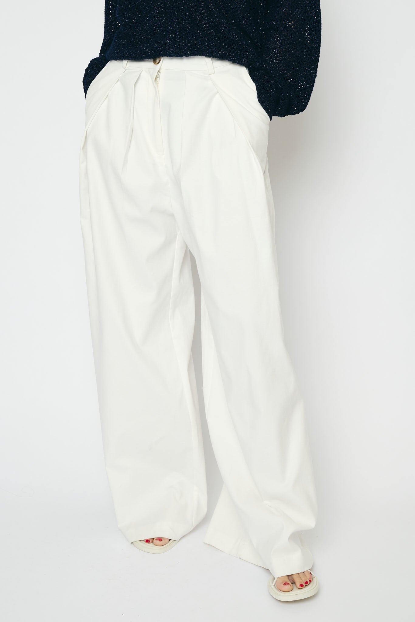 RE/BORN Antwerp Diega trousers White