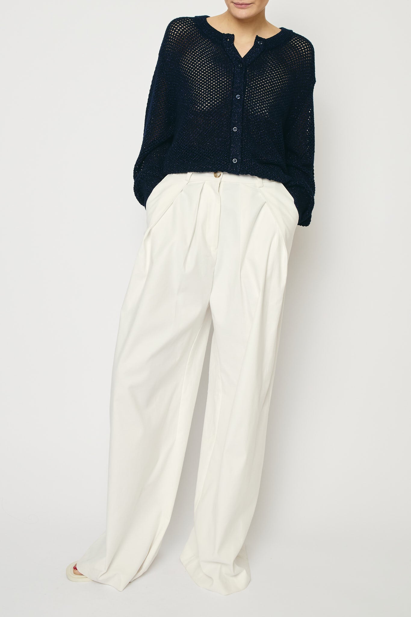 RE/BORN Antwerp Diega trousers White