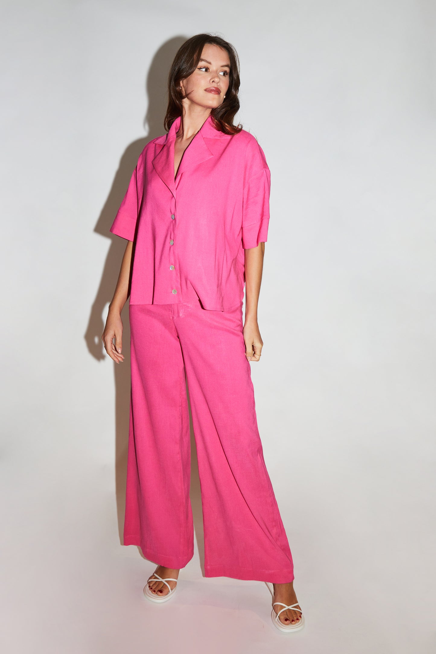 RE/BORN Antwerp Eleanor trousers Fuxia