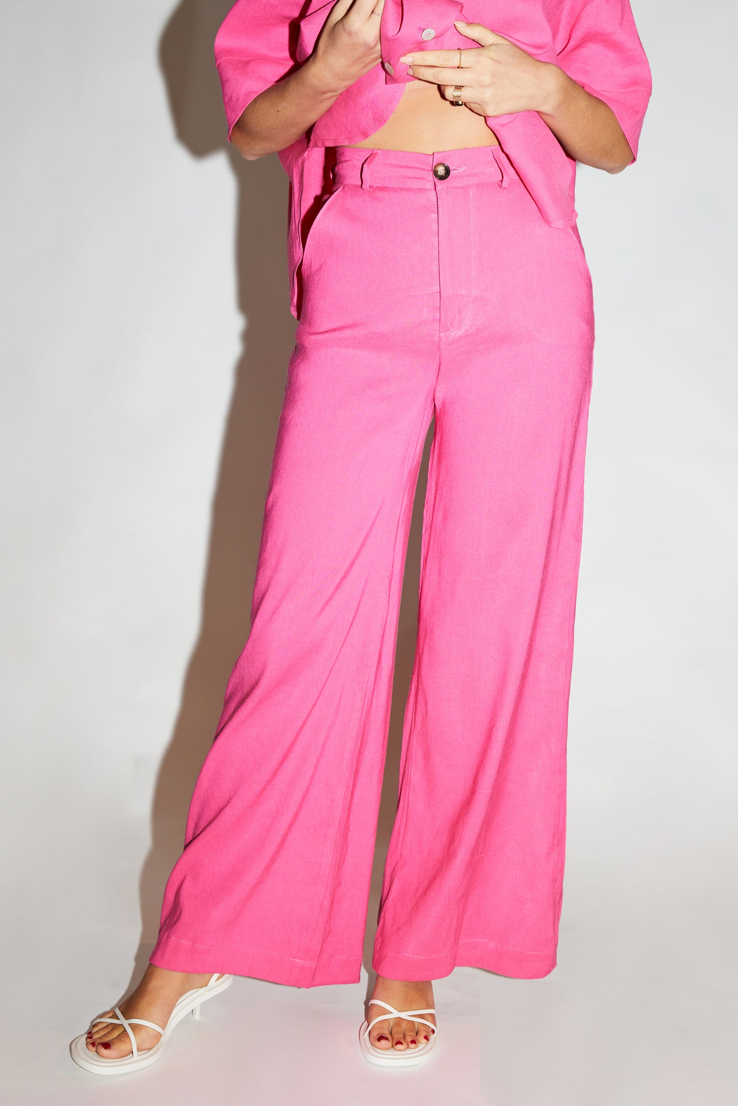 RE/BORN Antwerp Eleanor trousers Fuxia