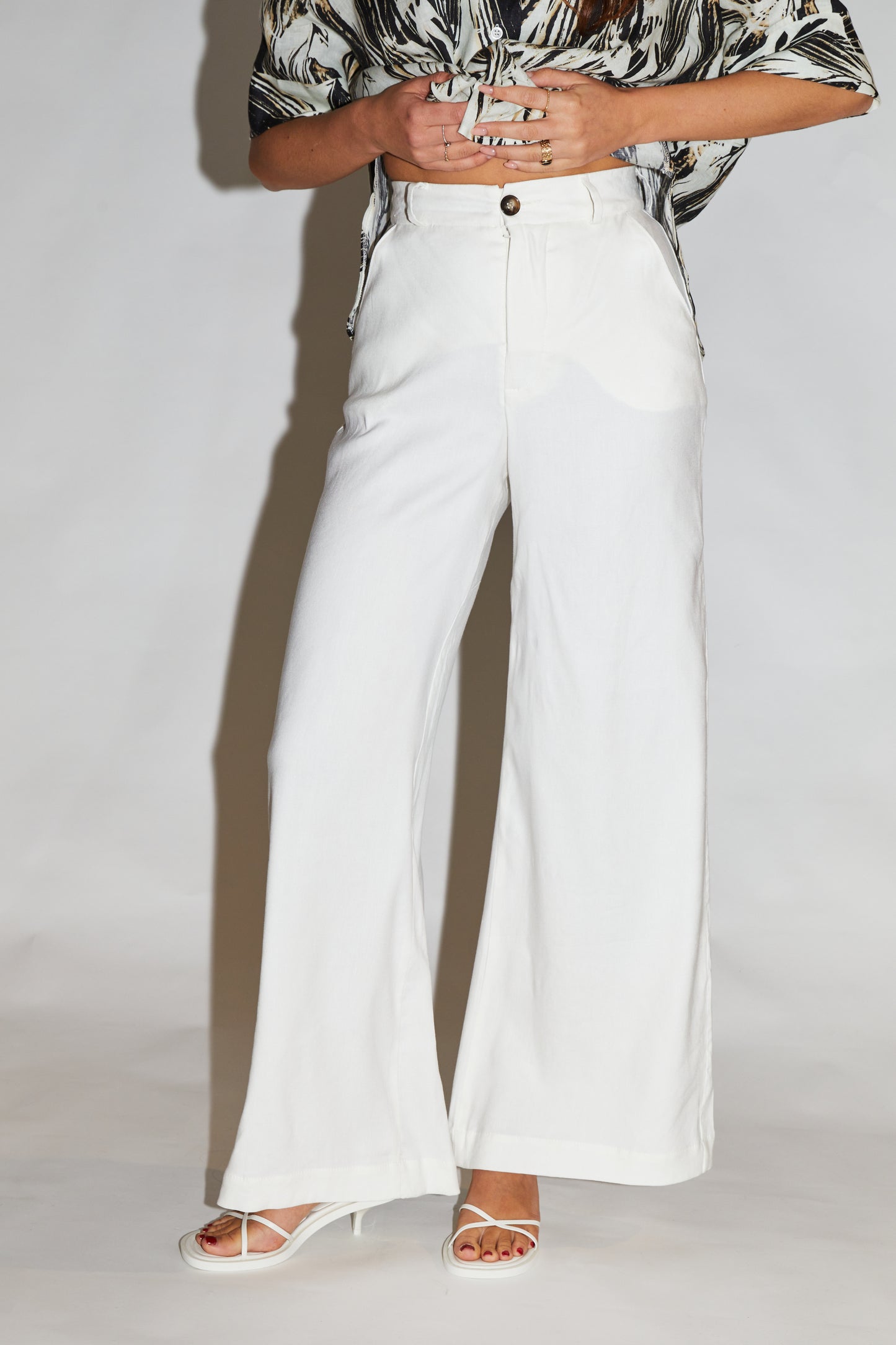 RE/BORN Antwerp Eleanor trousers Offwhite