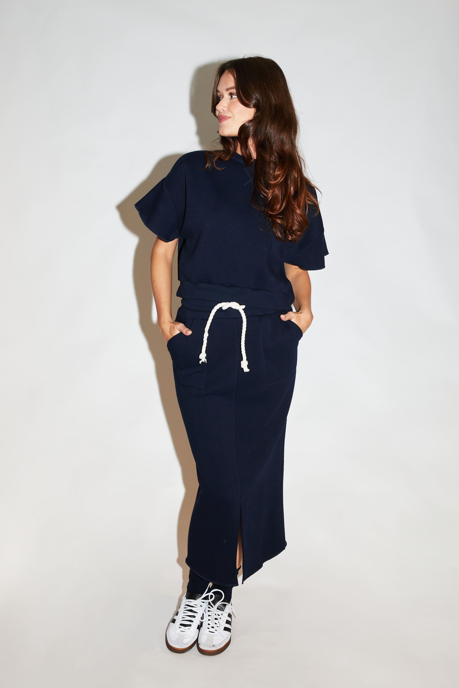 RE/BORN Antwerp Estelle skirt Dark Blue