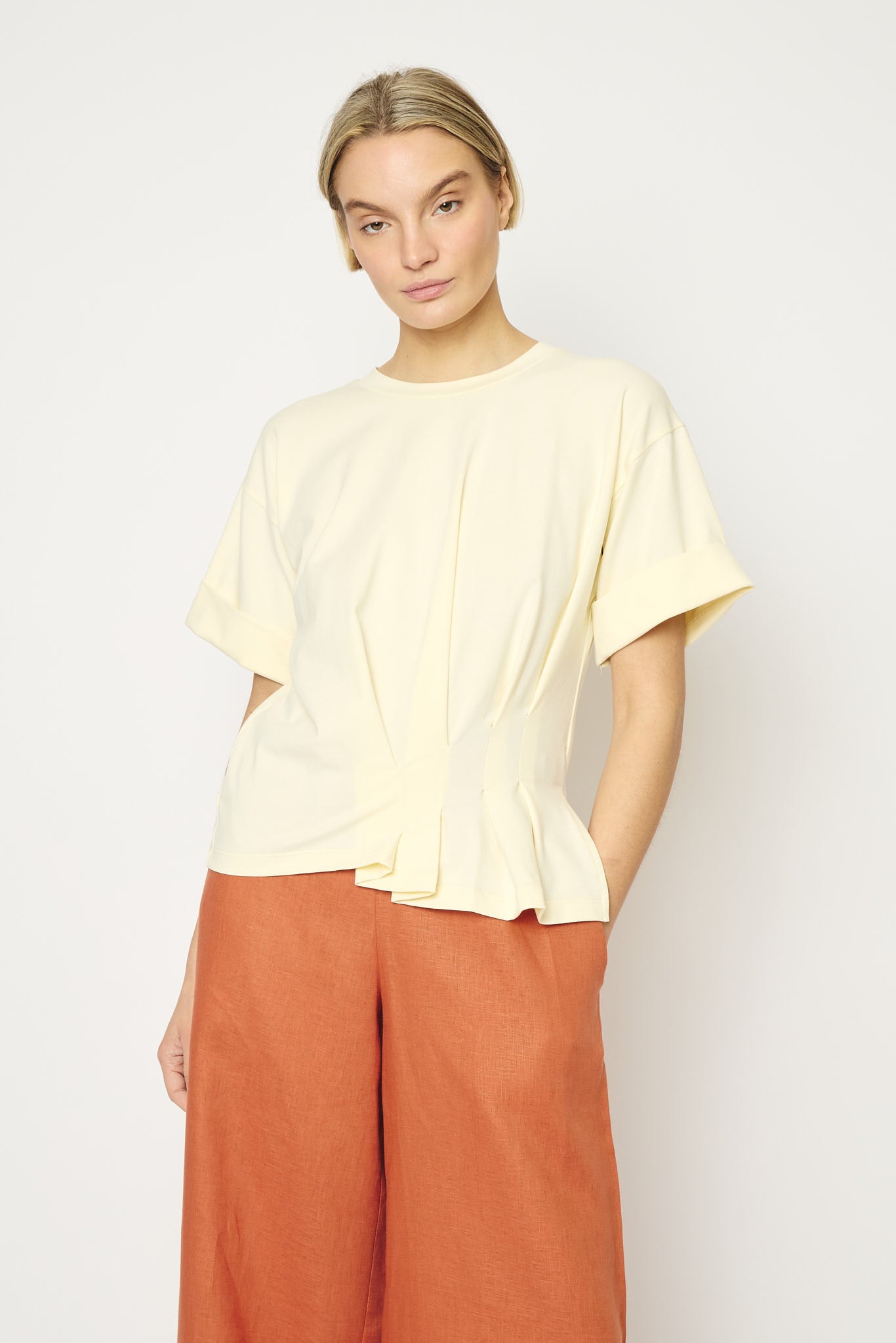 RE/BORN Antwerp Gabrielle t-shirt Butter