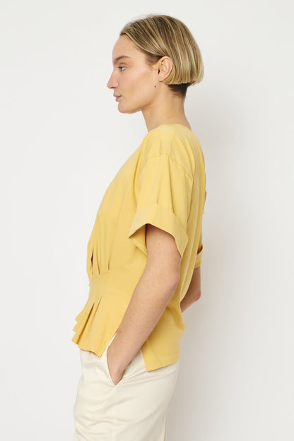 RE/BORN Antwerp Gabrielle t-shirt Soft Ochra