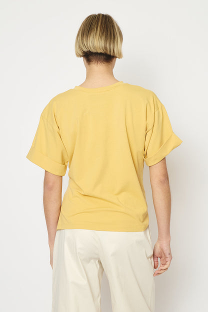 RE/BORN Antwerp Gabrielle t-shirt Soft Ochra