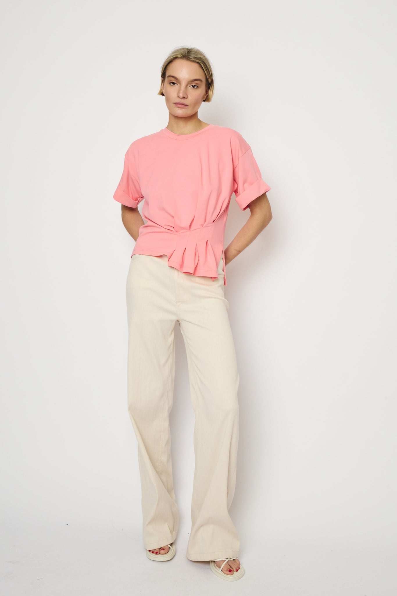 RE/BORN Antwerp Gabrielle t-shirt Soft Pink