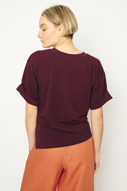 RE/BORN Antwerp Gabrielle t-shirt Vino