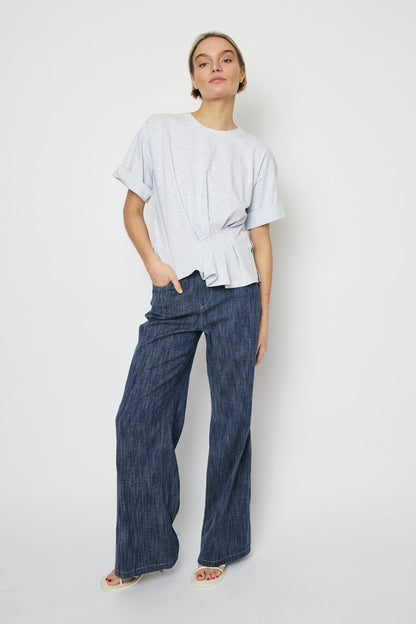 RE/BORN Antwerp Gabrielle t-shirt White Melange