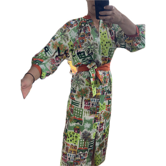 RE/BORN Antwerp Gioia dress Capri Print