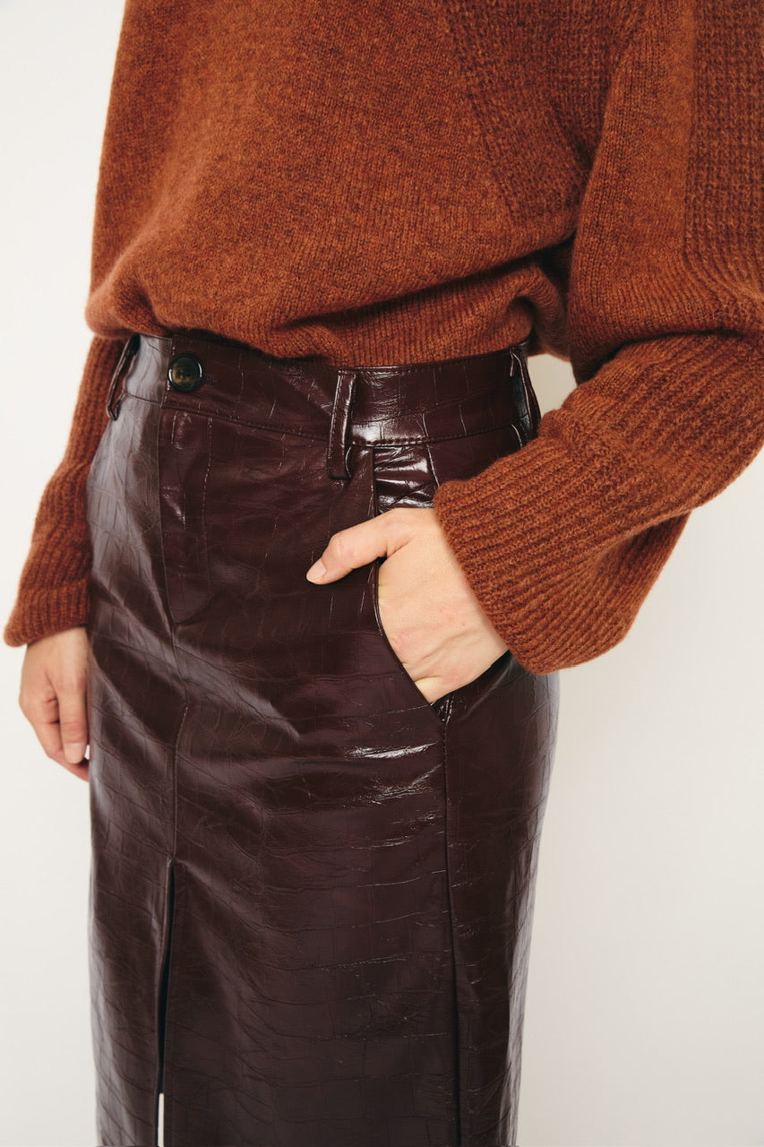RE/BORN Antwerp Irene Croco  Croco Brown