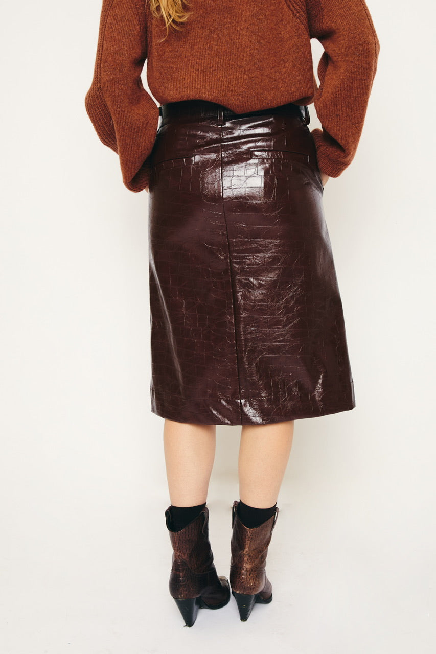 RE/BORN Antwerp Irene Croco  Croco Brown