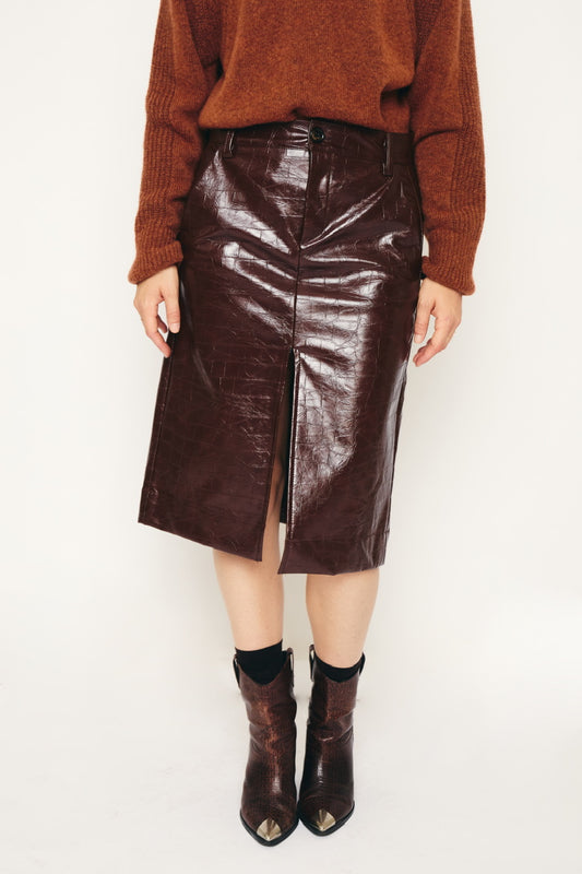 RE/BORN Antwerp Irene Croco  Croco Brown