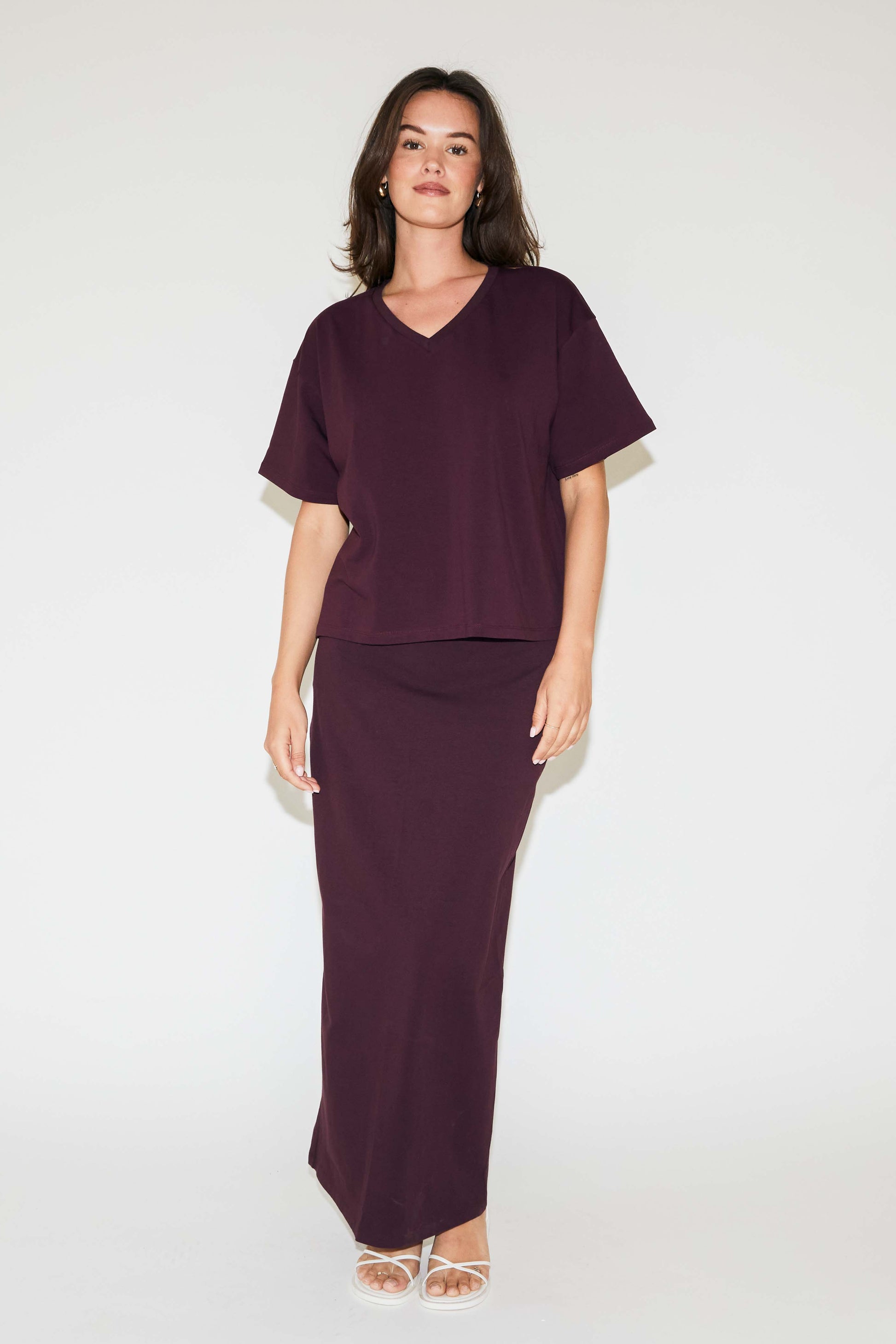 RE/BORN Antwerp Leah skirt Vino