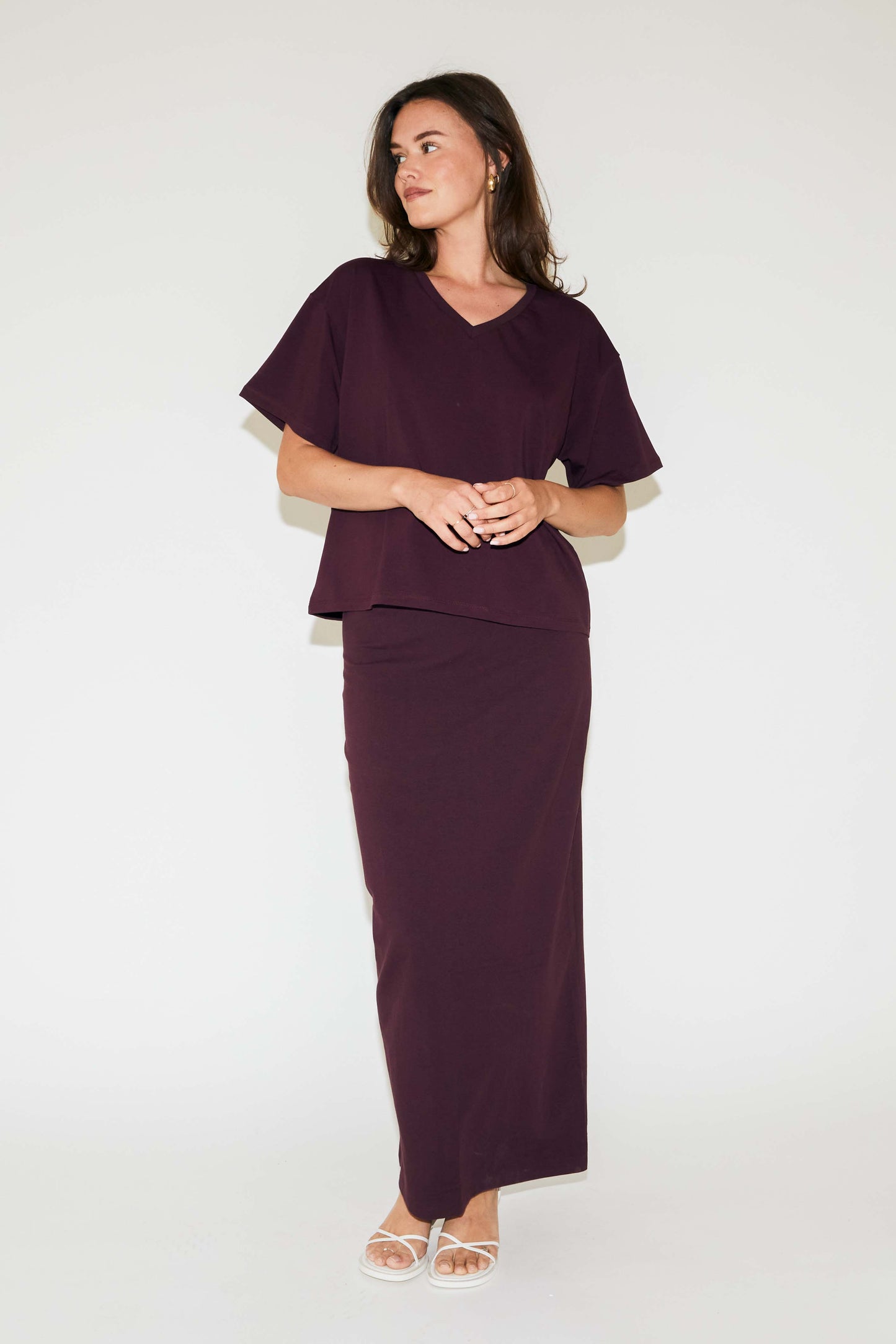 RE/BORN Antwerp Leah skirt Vino