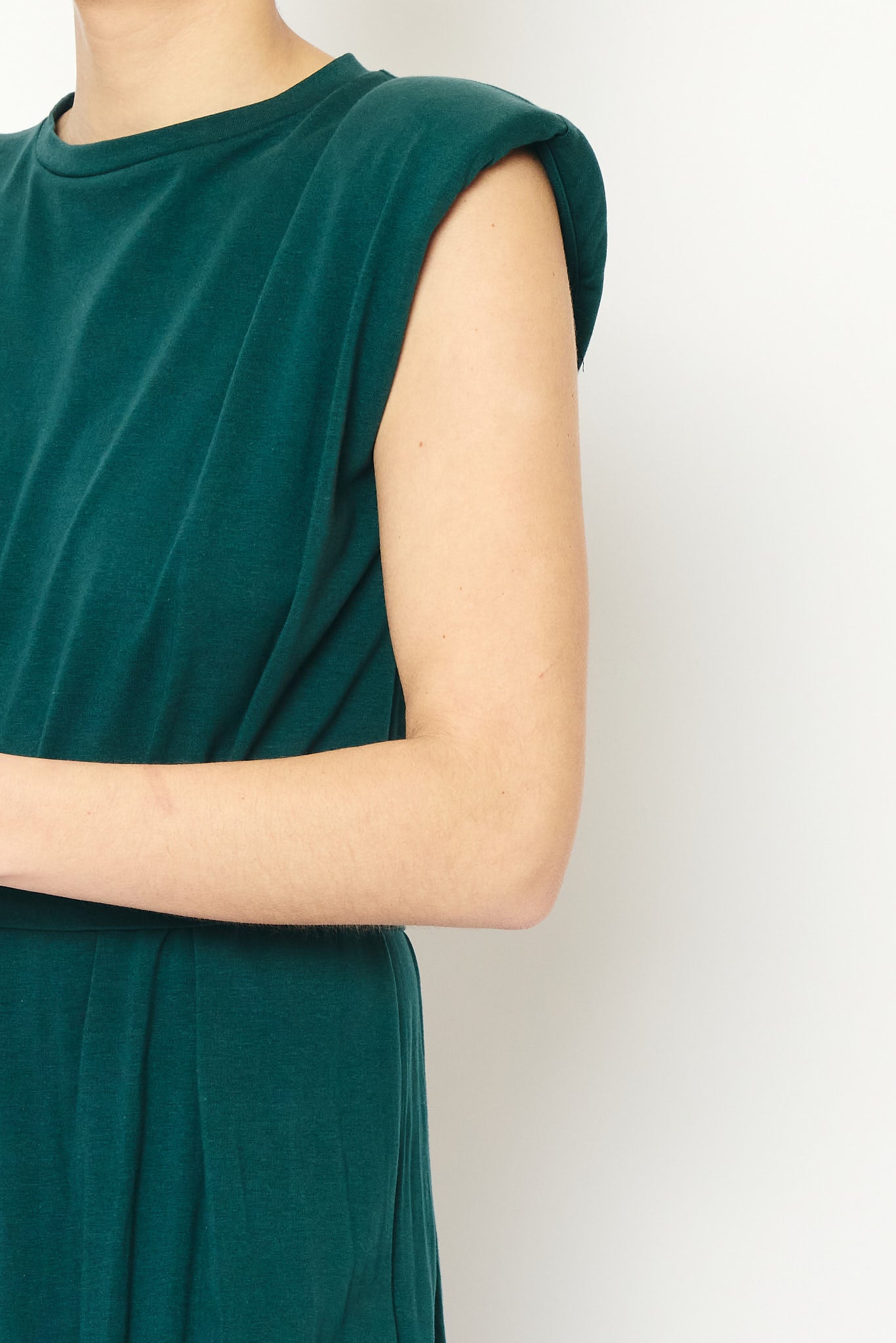 RE/BORN Antwerp Madeline dress Forest Green