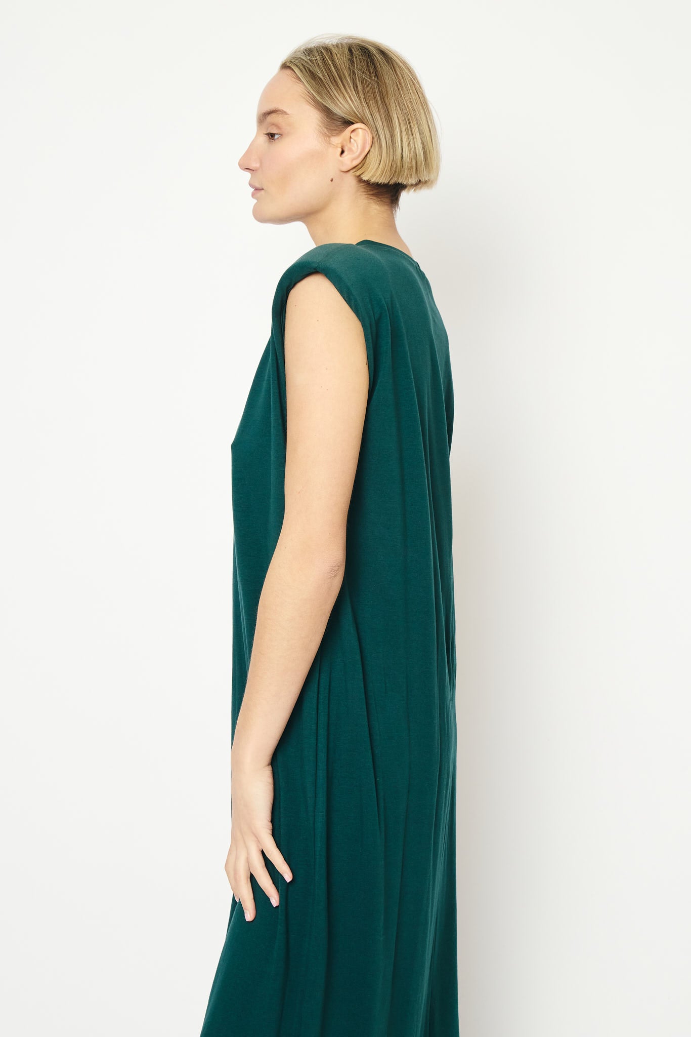 RE/BORN Antwerp Madeline dress Forest Green