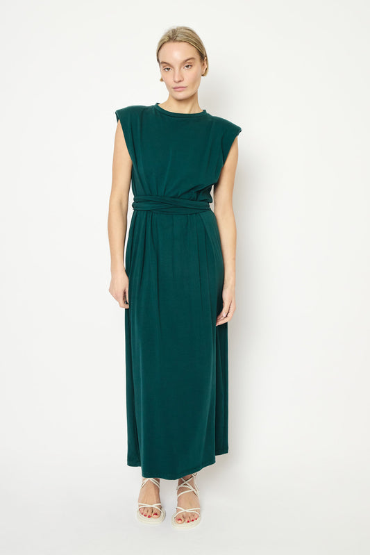RE/BORN Antwerp Madeline dress Forest Green