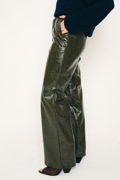 RE/BORN Antwerp Maggy Croco trousers Croco Military