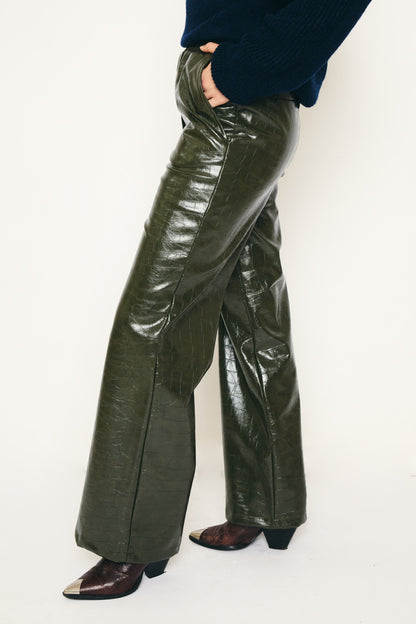 RE/BORN Antwerp Maggy Croco trousers Croco Military