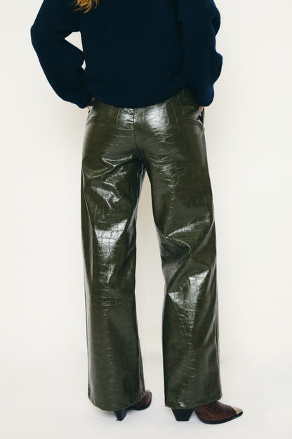 RE/BORN Antwerp Maggy Croco trousers Croco Military