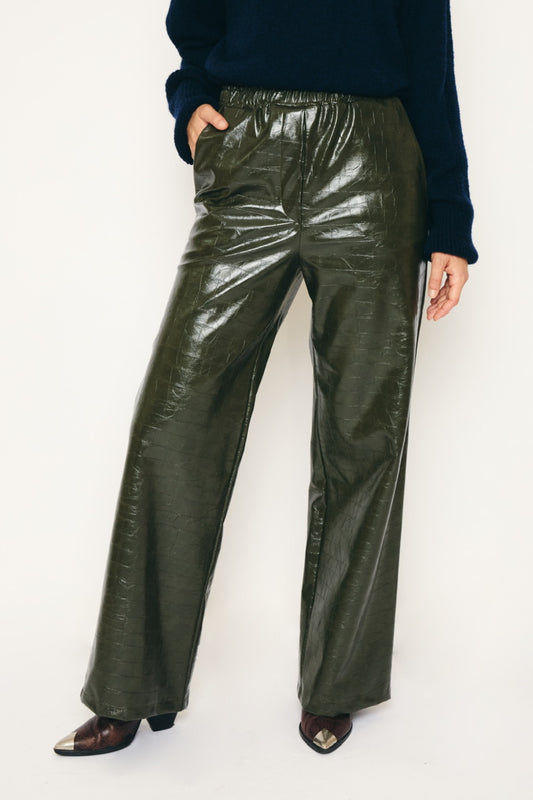 RE/BORN Antwerp Maggy Croco trousers Croco Military
