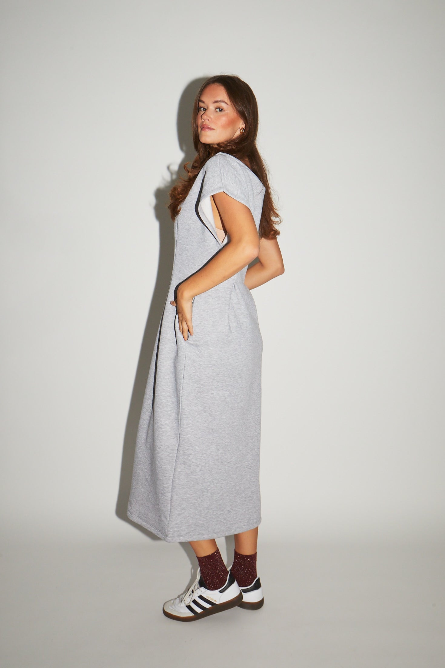 RE/BORN Antwerp Maria dress Gray Melange