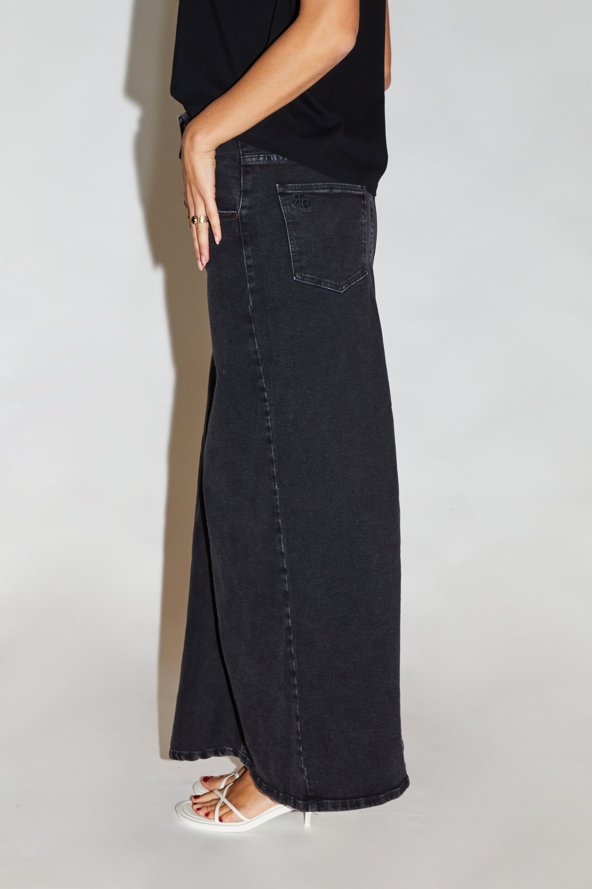 RE/BORN Antwerp Merm-8 skirt Offblack