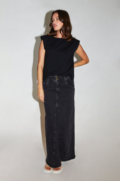 RE/BORN Antwerp Merm-8 skirt Offblack