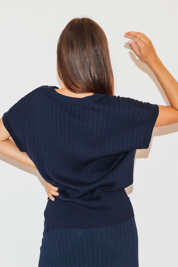 RE/BORN Antwerp Noor blouse/ top Dark Blue