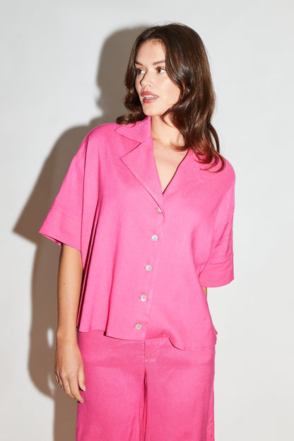 RE/BORN Antwerp Oceane shirt Fuxia