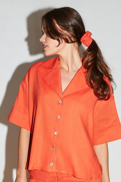 RE/BORN Antwerp Oceane shirt Orange