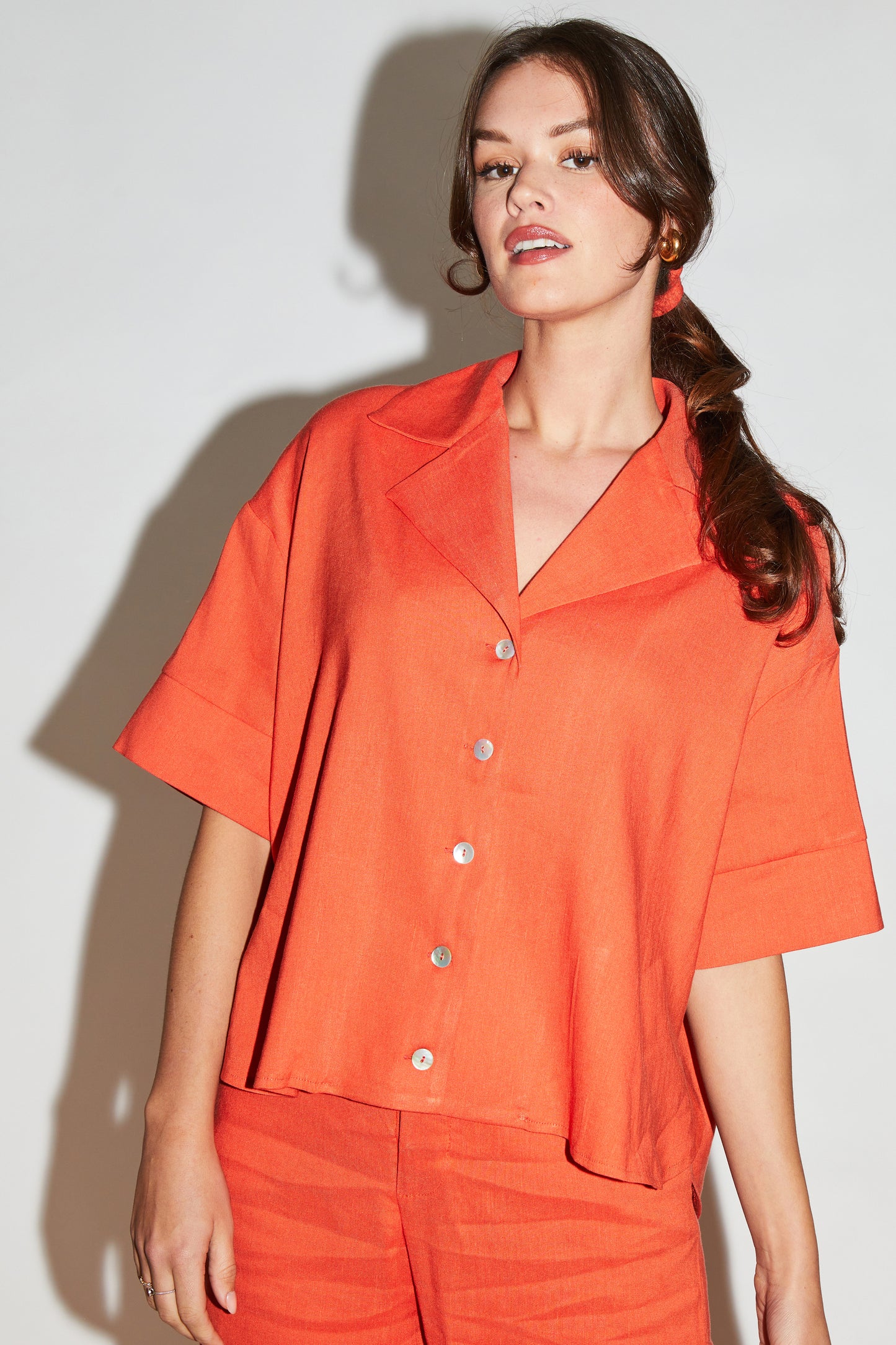 RE/BORN Antwerp Oceane shirt Orange