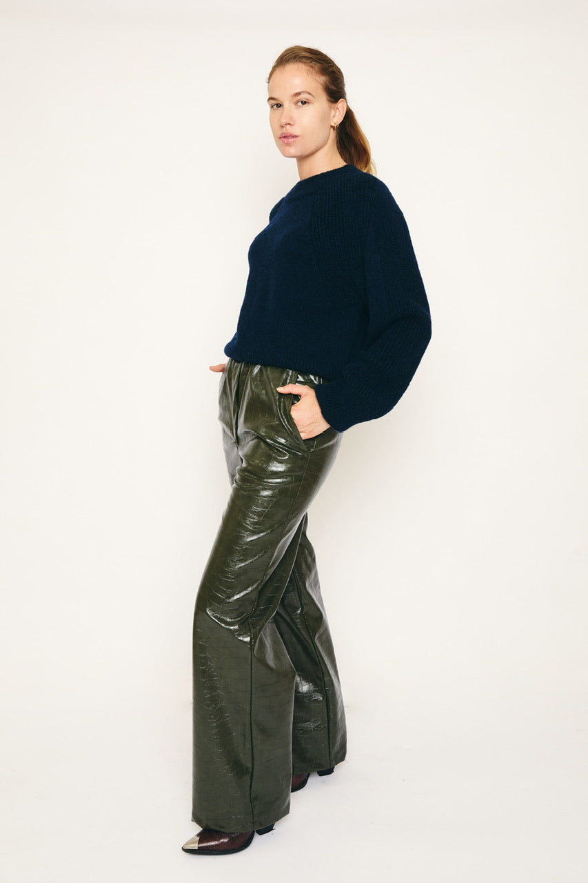 RE/BORN Antwerp Odette ronde hals sweater Dark Blue