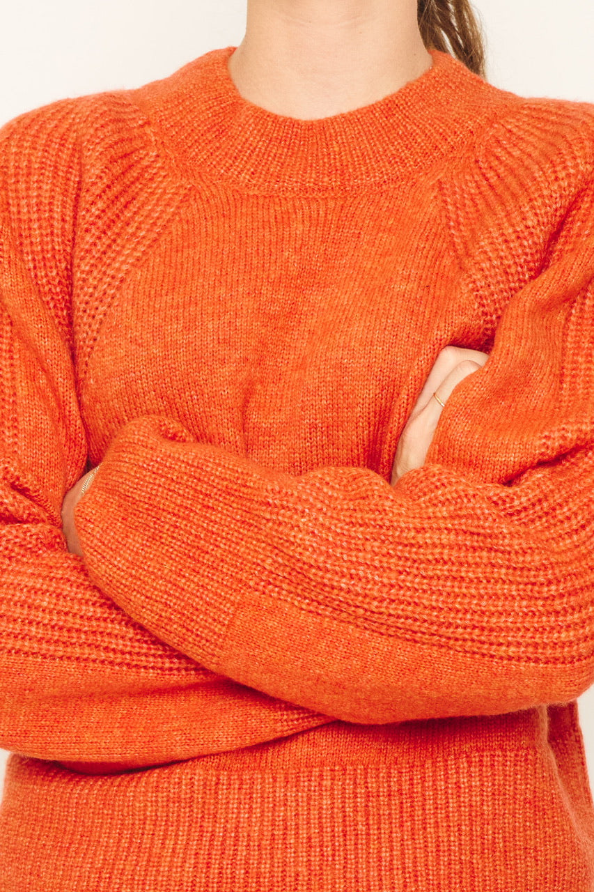 RE/BORN Antwerp Odette ronde hals sweater Orange