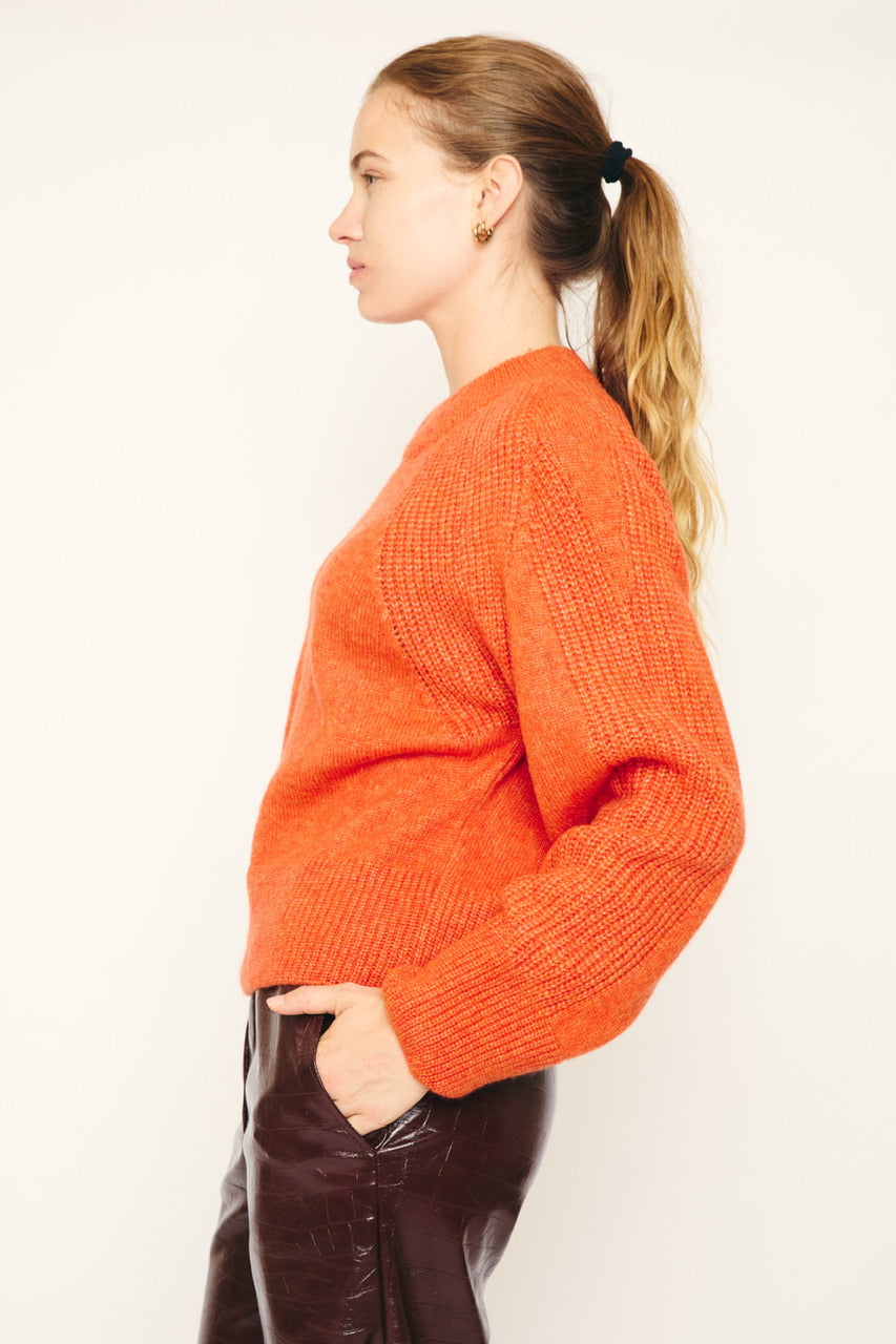 RE/BORN Antwerp Odette ronde hals sweater Orange
