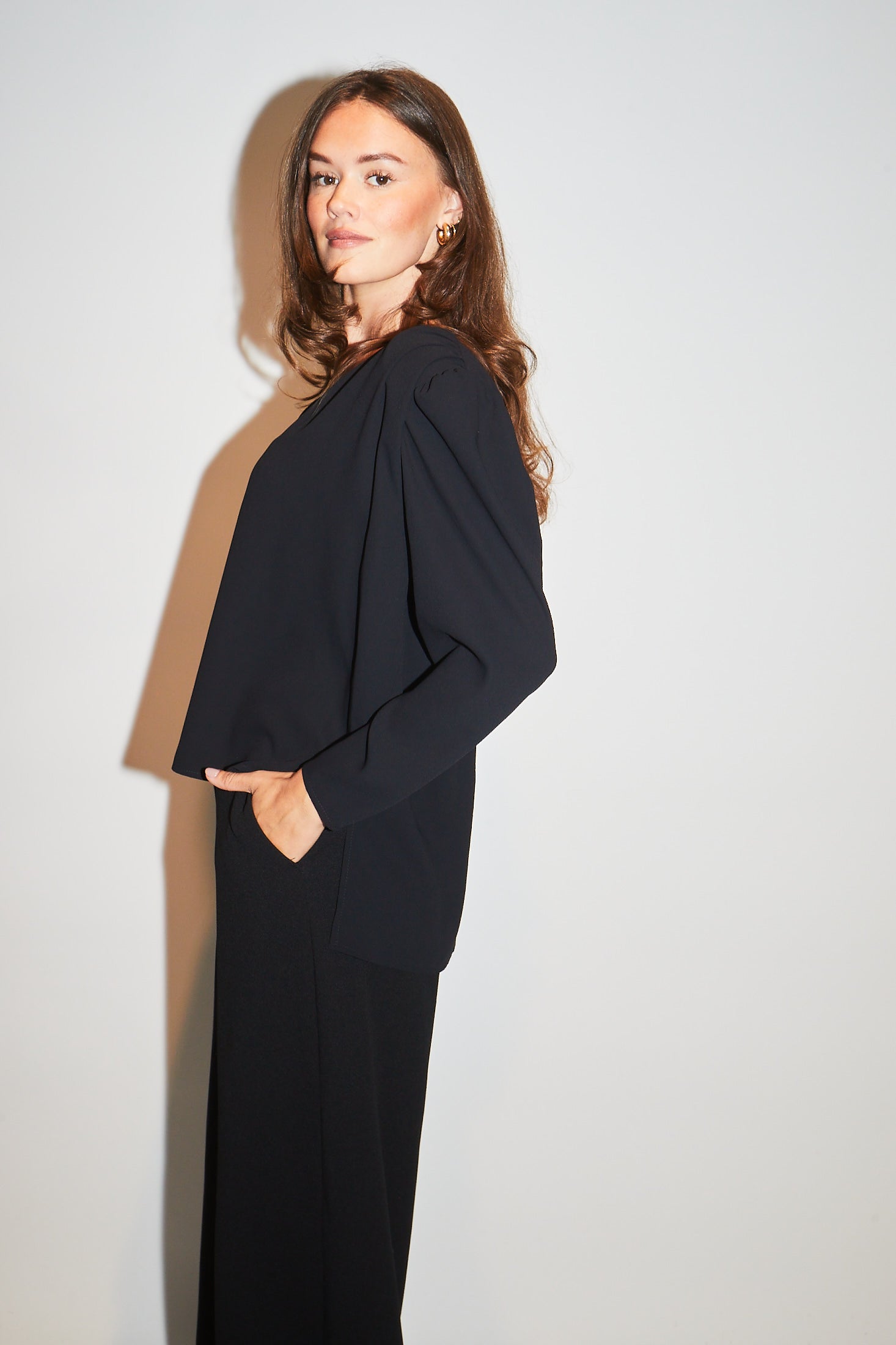 RE/BORN Antwerp Paloma blouse/ top Black