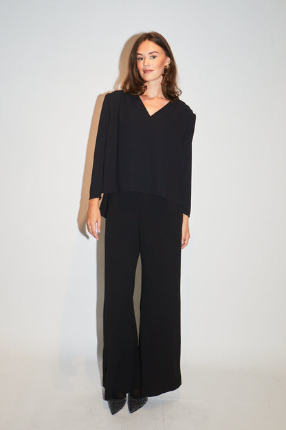 RE/BORN Antwerp Paloma blouse/ top Black