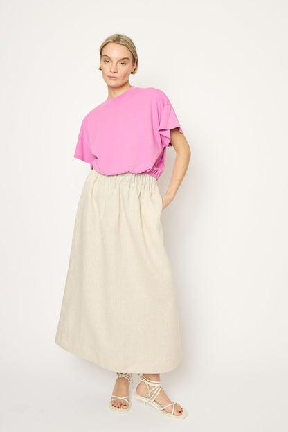 RE/BORN Antwerp Raffa t-shirt Berry Pink