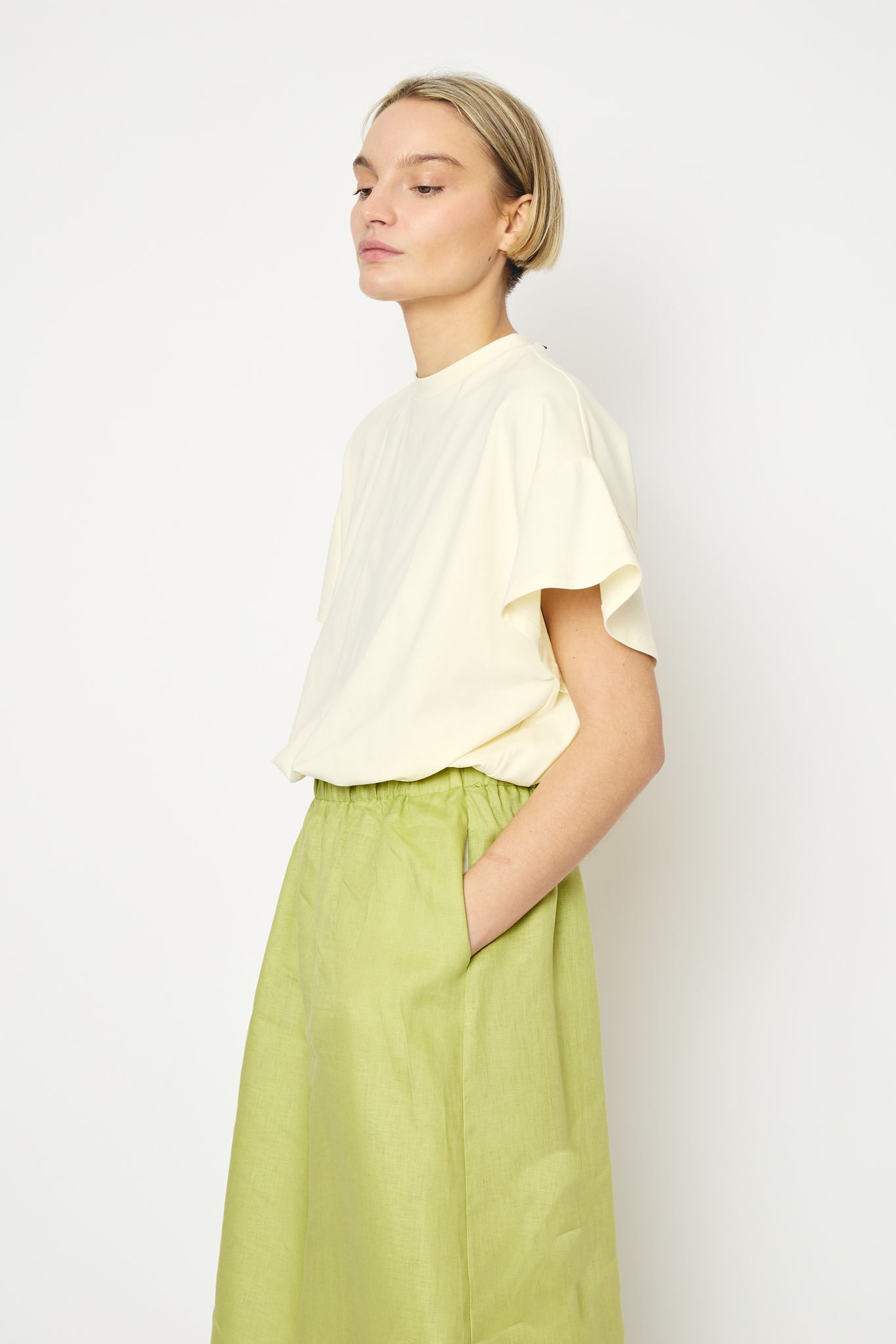 RE/BORN Antwerp Raffa t-shirt Butter