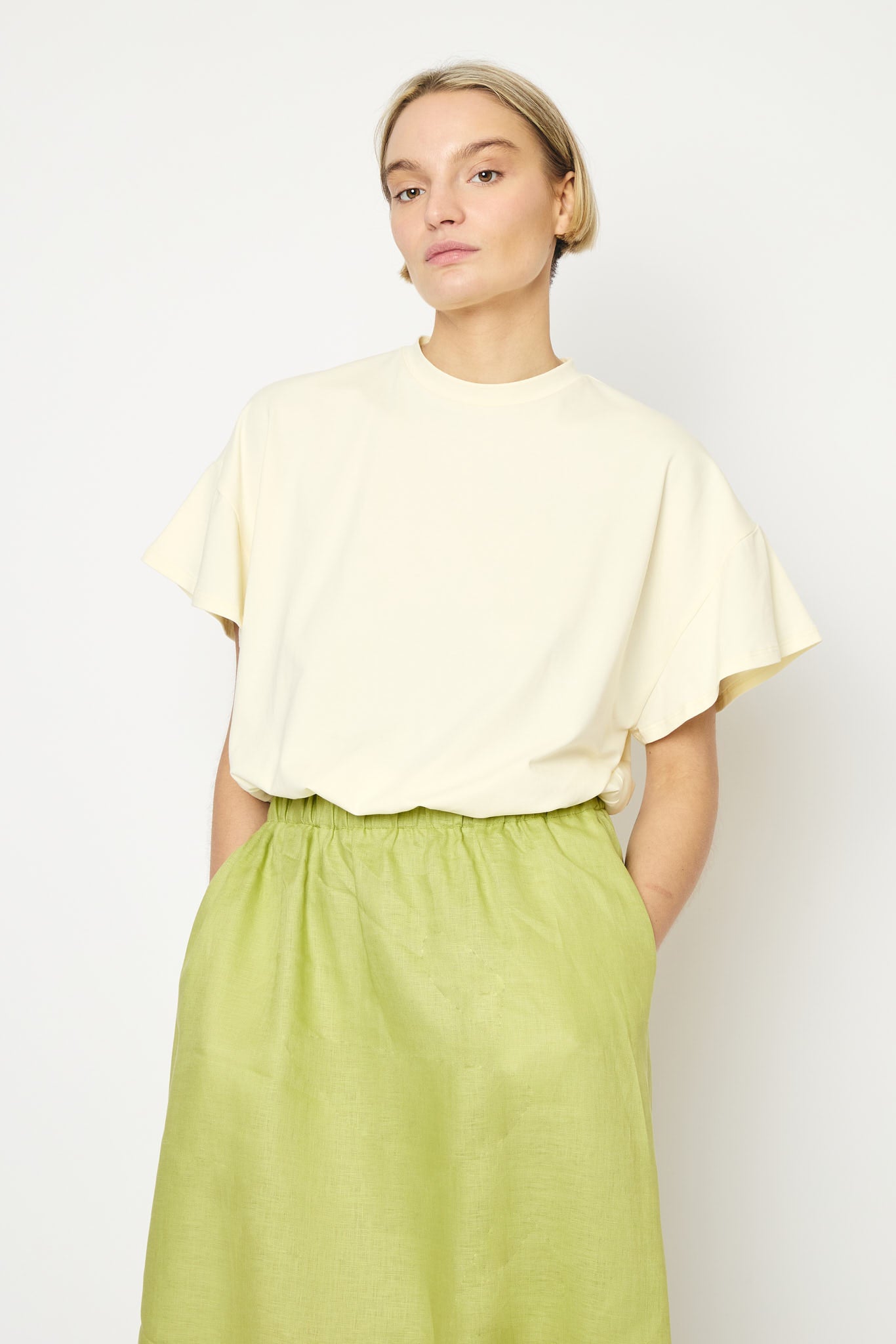 RE/BORN Antwerp Raffa t-shirt Butter