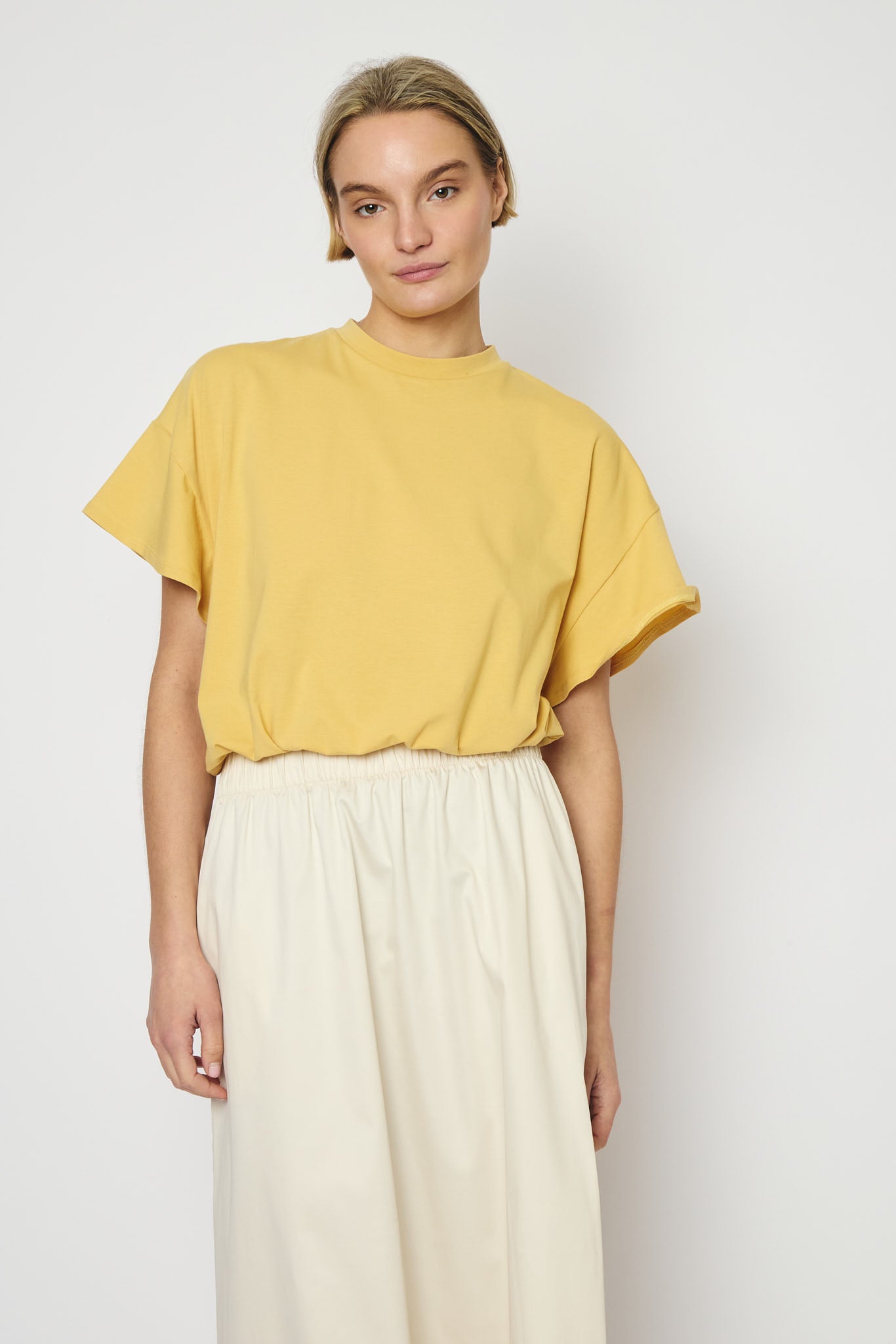 RE/BORN Antwerp Raffa t-shirt Soft Ochra