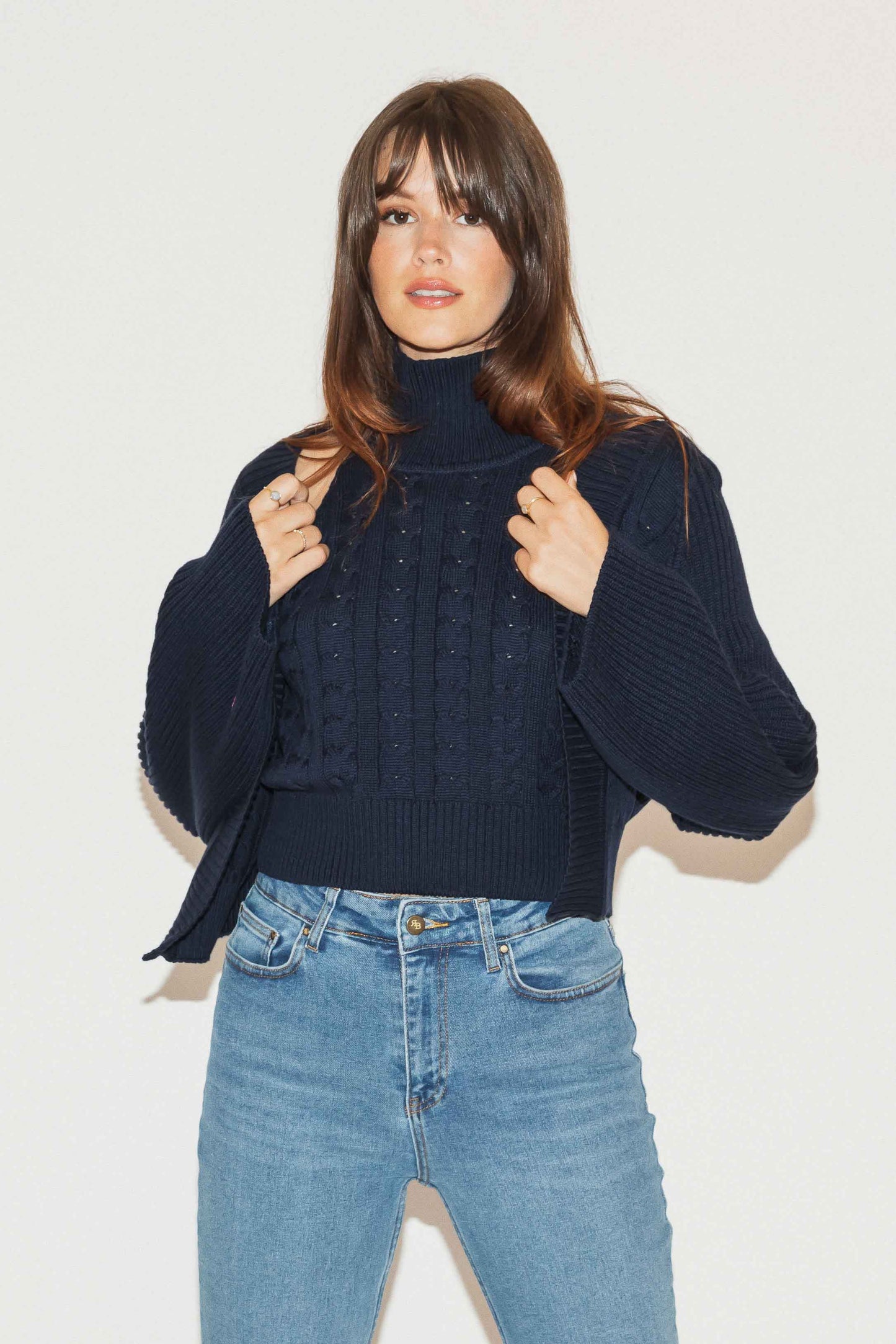 RE/BORN Antwerp Romee vest Dark Blue