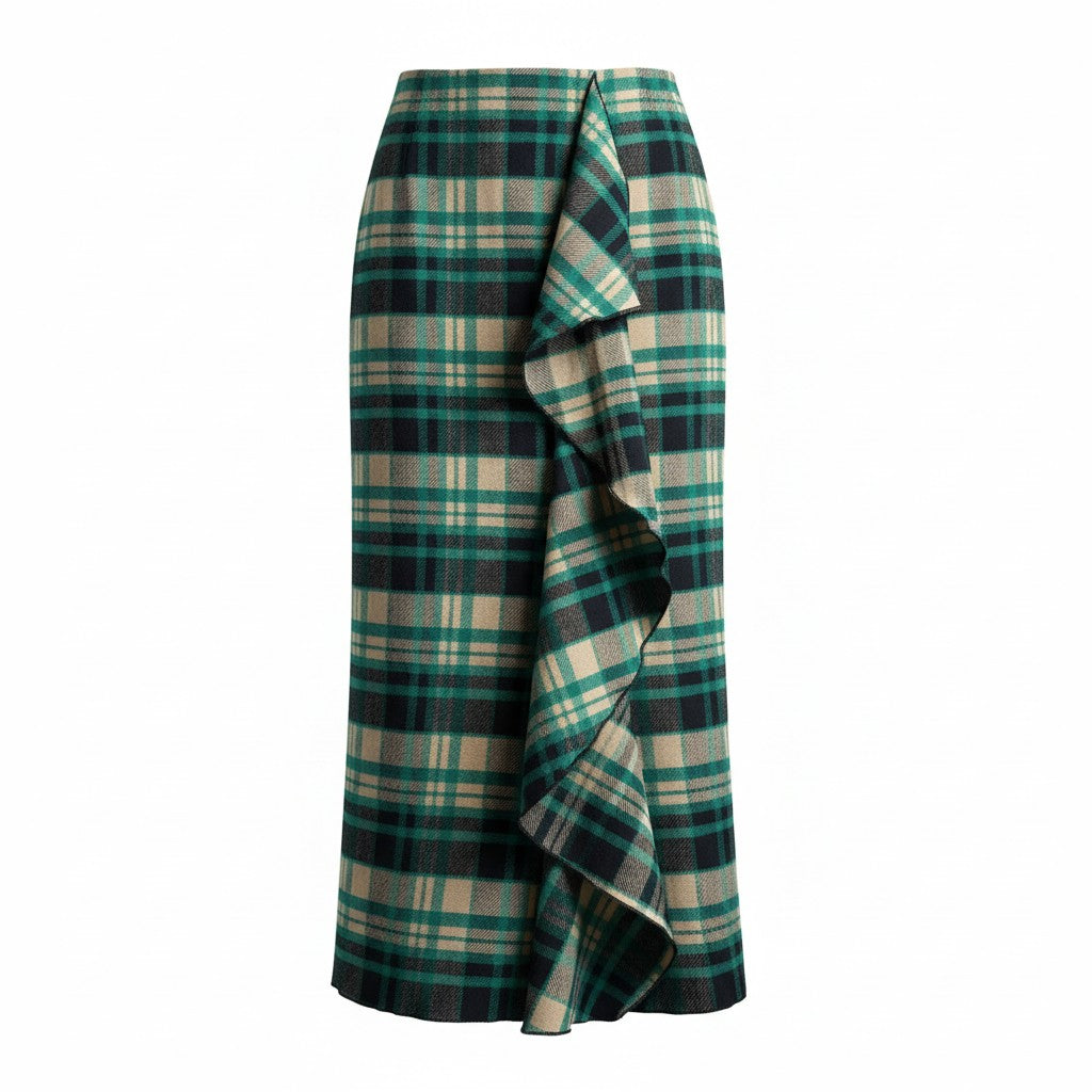 RE/BORN Antwerp Rosemary skirt Blue Check