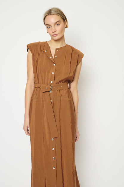 RE/BORN Antwerp Ruth dress Camel