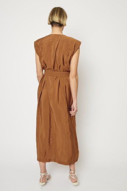 RE/BORN Antwerp Ruth dress Camel